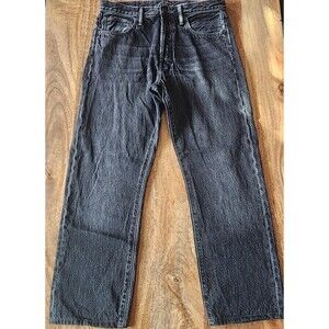Acne Studios Jeans Womens 31 Faded Black Wash Straight Button Fly Denim
